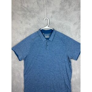 Under Armour Polo Shirt Mens Size 2XL The Performance Navy Blue Golf Shirt Loose